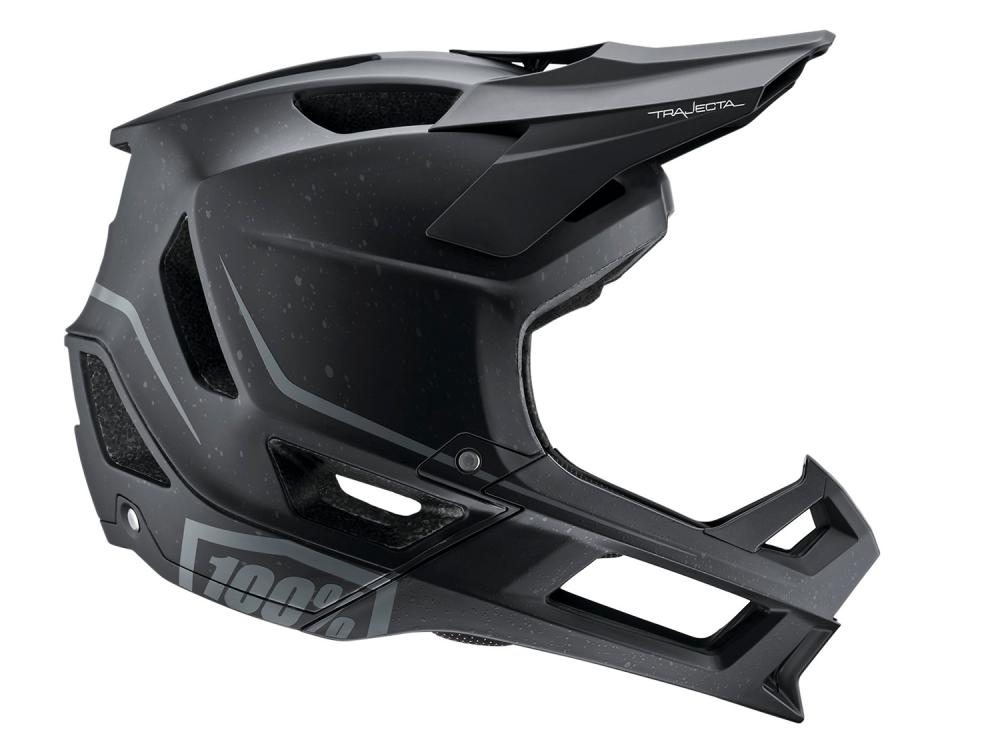 100% Trajecta helmet w/Fidlock S black - leichter Fullface-Helm mit Top-Belüftung