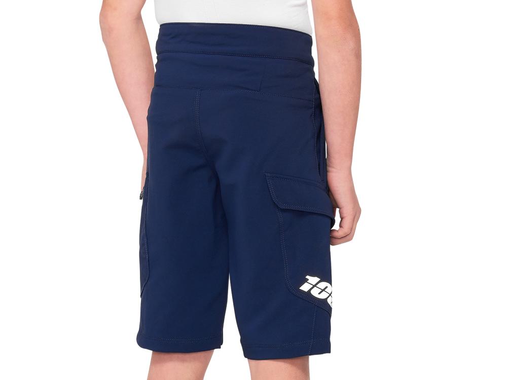 100% Ridecamp Youth Short 26" navy - komfortable All-Mountain Kinder-Bikehose