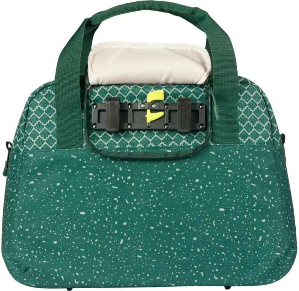 Basil Flair Schultertasche 18 Liter - grün  wasserabweisend - Hook-On System - reflektierend - recyceltes Polyester