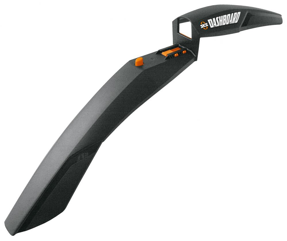 SKS VR-Steckblech Dashboard 26"-27.5"  Fahrrad-Schutzblech für Vorderreifen, ideal für 26"-27.5" Laufräder, einfache Montage, robustes Design, spritzwassergeschützt