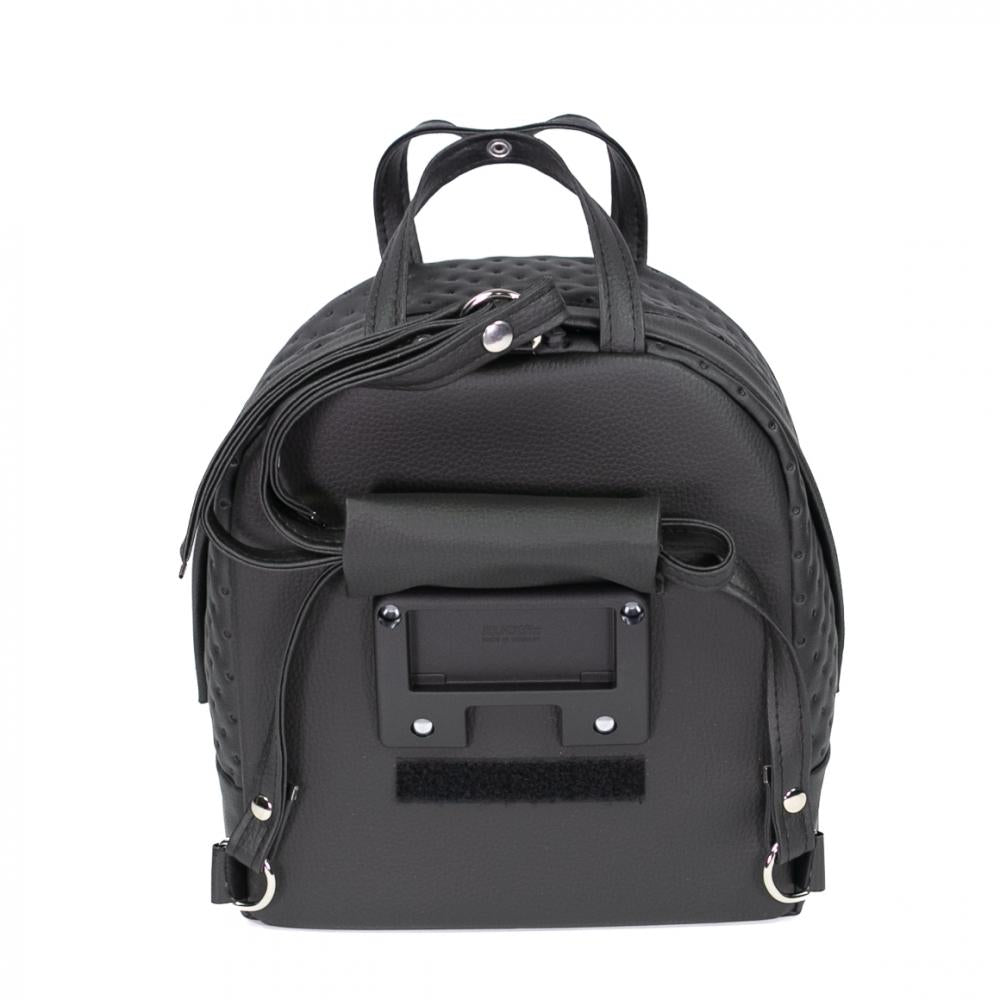 Haberland Rucksack-Lenkertasche Bella schwarz - flexible Lenkertasche & Rucksack