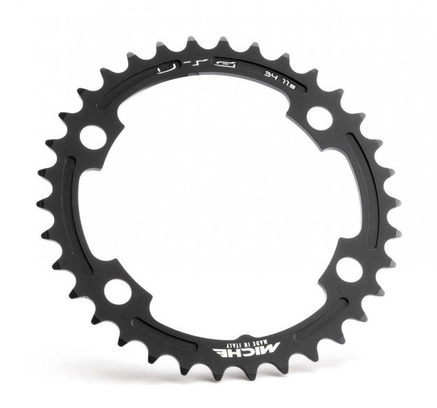 Miche Kettenblatt Super11 UTG Shimano 105 5800 außen 52Z schwarz, Made in Italy.