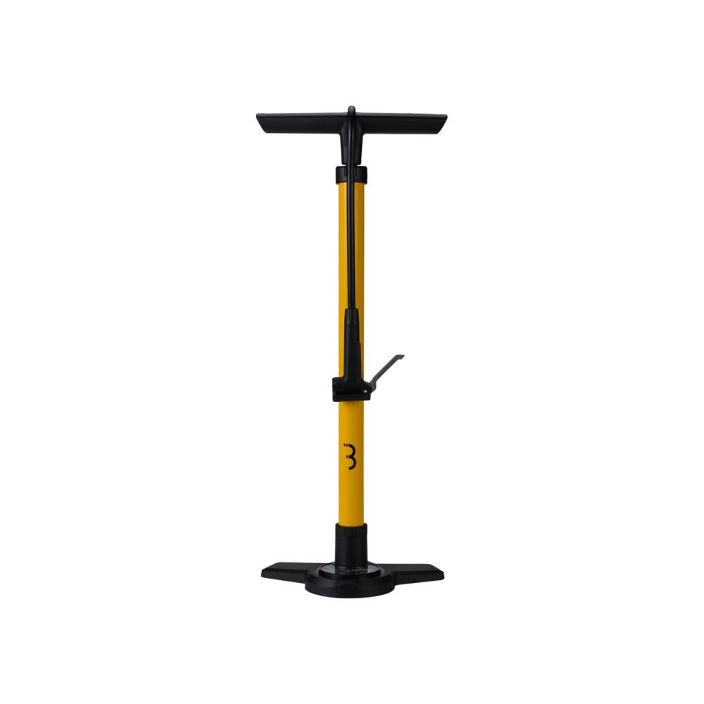 BBB Cycling BBB Standpumpe Air Boost composite One Size Gelb - kraftvolles Aufpumpen mit Präzisionsmanometer