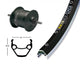 Bike-Parts Laufrad Vorderrad 28x1.75 Zoll Nabendynamo DH-C3003schwarz Festachse 36-Loch Exal ZX 19 schwarz silber Nirosta-Speichen