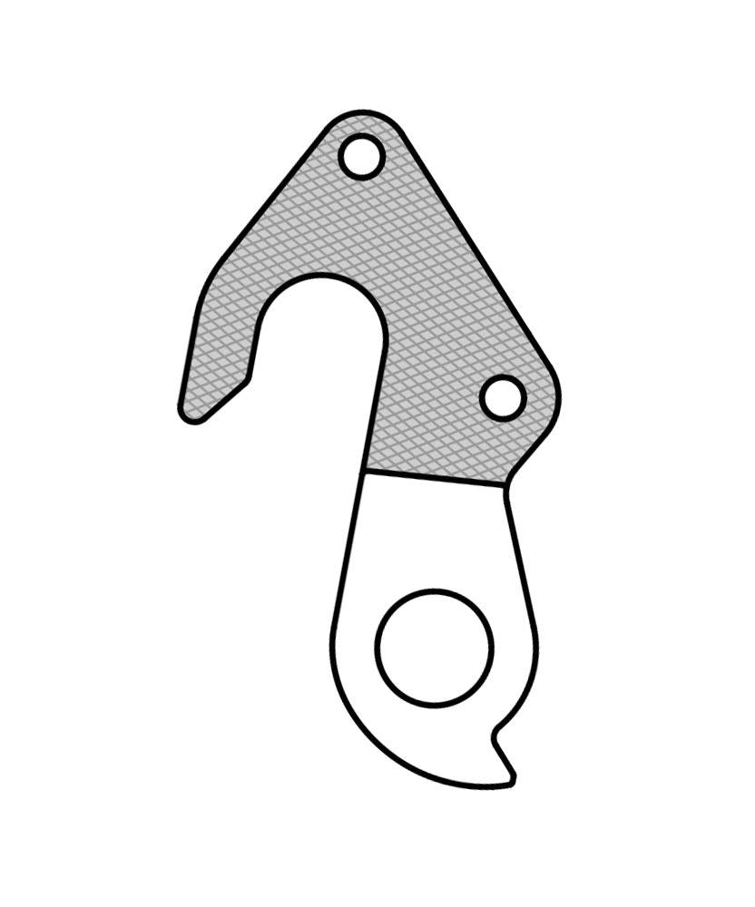 MARWI GH-216 Schaltauge inkl. Schrauben  Aluminium AL 6061, passend für Focus Bikes, kaltgeschmiedet, 2-Schrauben-Montage