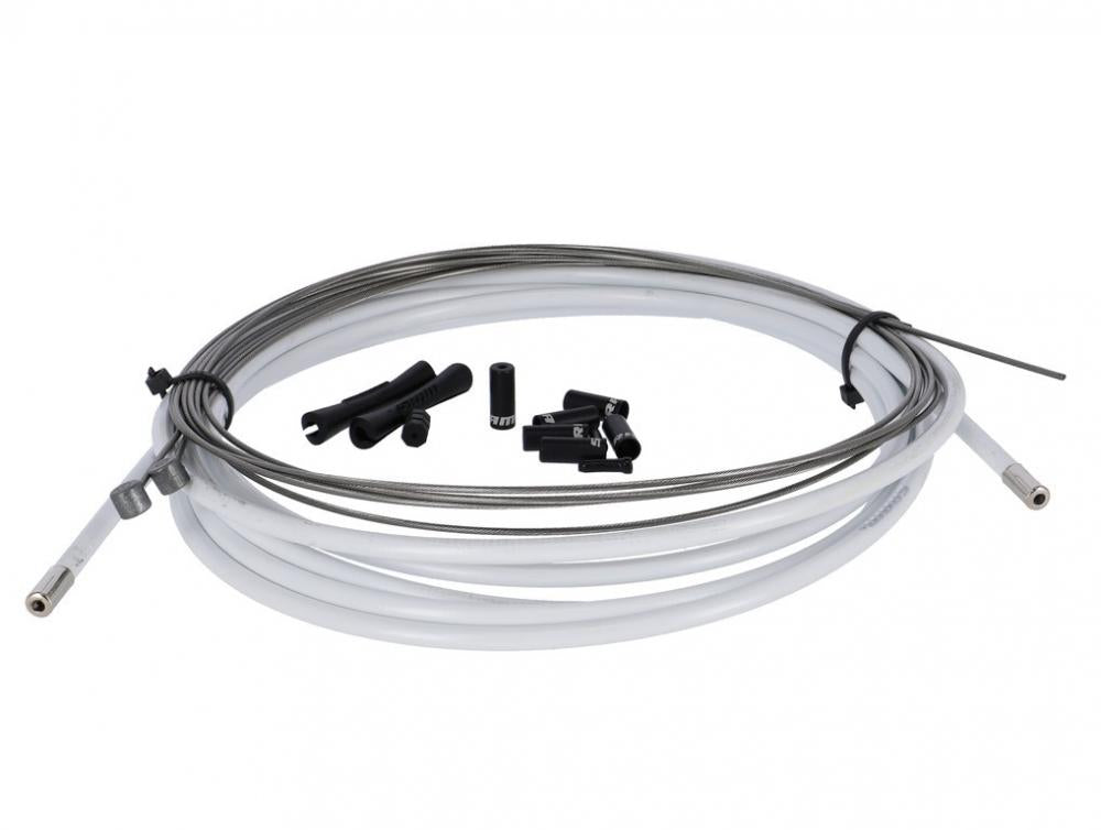 SRAM Bremskabel-Kit weiß mit 5mm Außenhülle und 1,5mm Innenzug für Fahrräder, inkl. Zubehör.