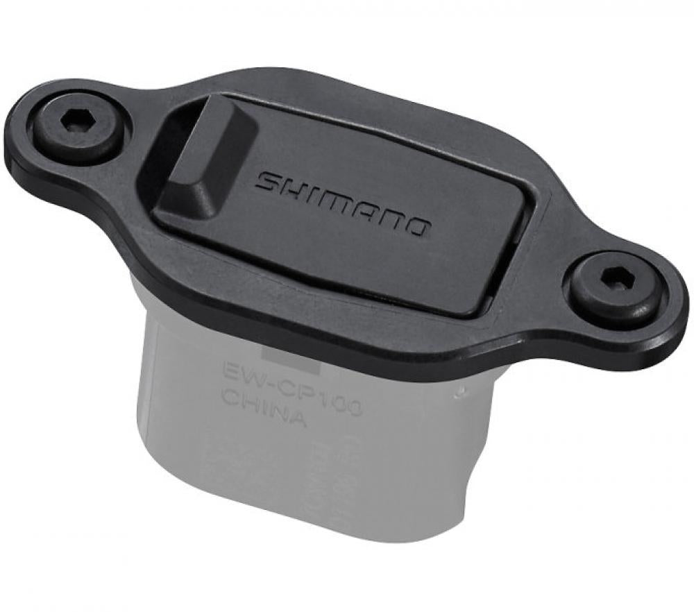 Schwarzer Shimano EW-CP100 Ladeport für E-Bike Systeme und integrierte Akkus.