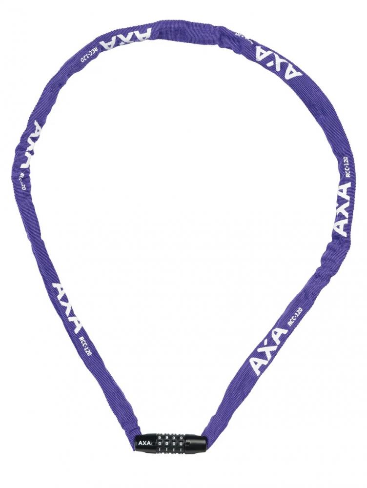 AXA Kettenschloss Rigid RCC 120 cm - Sicherheitsstufe 11 - Fahrradschloss mit Textilschlauch