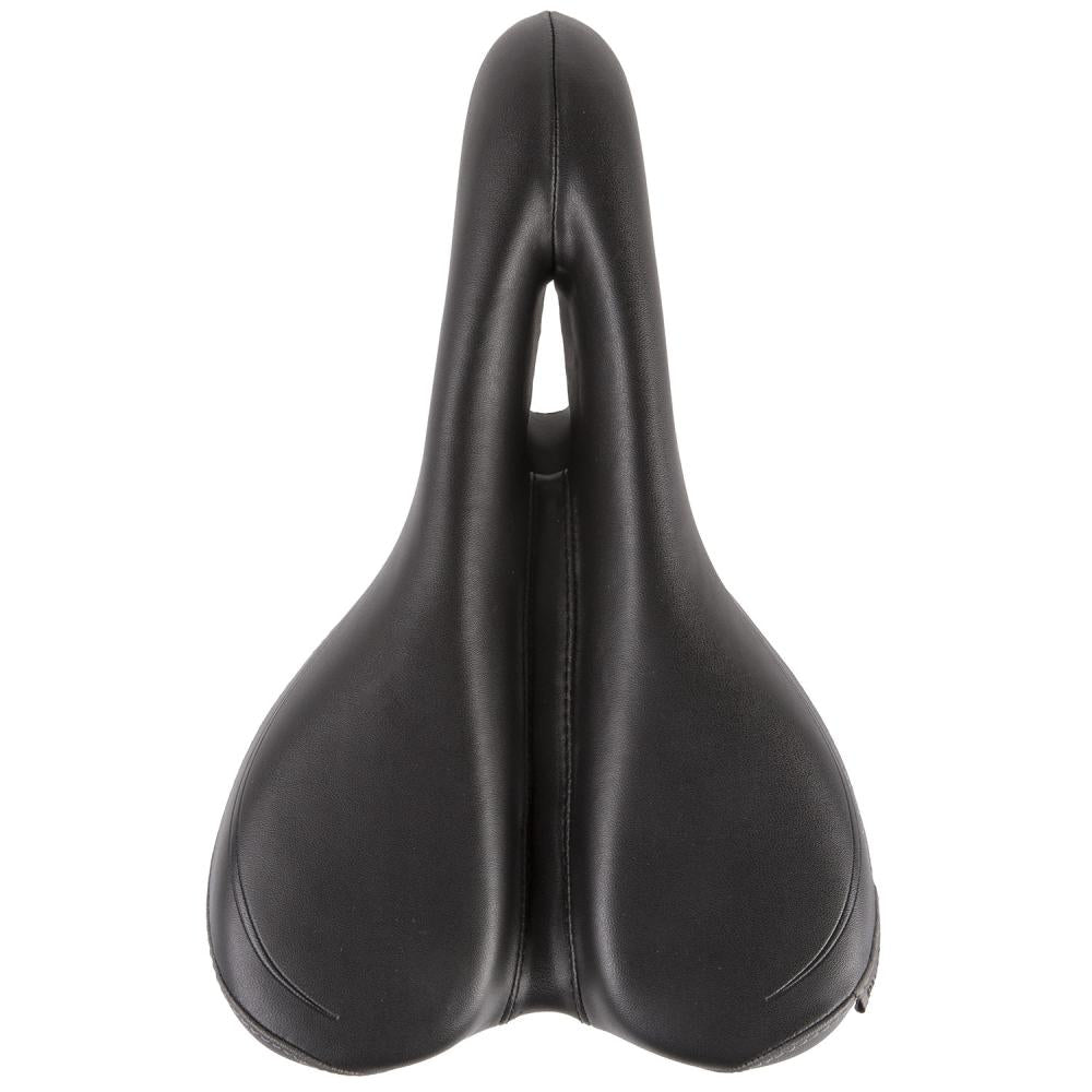 Velo Plush Deep Channel Herren-Fahrradsattel, schwarz/grau, 162x269 mm, 471 g, Arc-Tech-Federung, D2-Konstruktion, O-Zone Full Cut, Luftstromkühlung