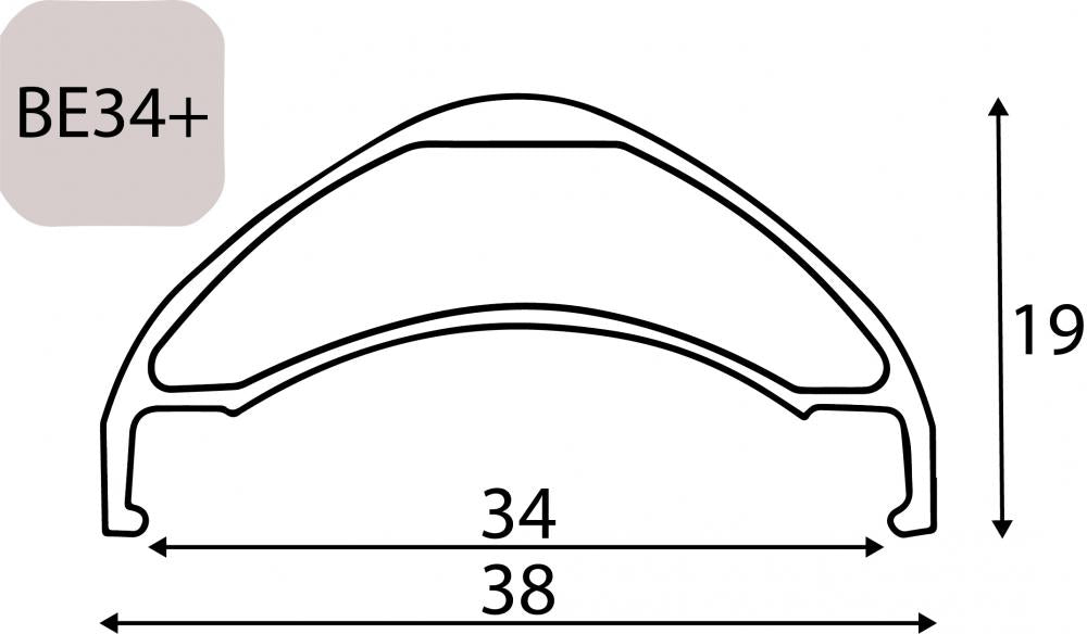 Exal HR BE34+ 29 DISC KOMPATIBLES Hinterrad 29 Zoll - robustes Laufrad für MTB & E-MTB