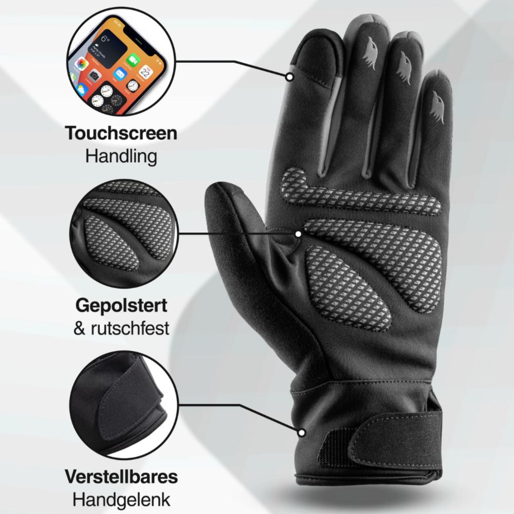 Valkental Handschuhe GloRider V2 Flex wasserfester Übergangshandschuh mit Grip M grau