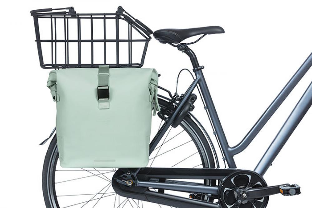 Basil MIK Double Decker Adapterplatte schwarz - Fahrrad Gepäckträger Adapter für MIK System - kombiniert Tasche & Korb - verstellbar bis 15 kg
