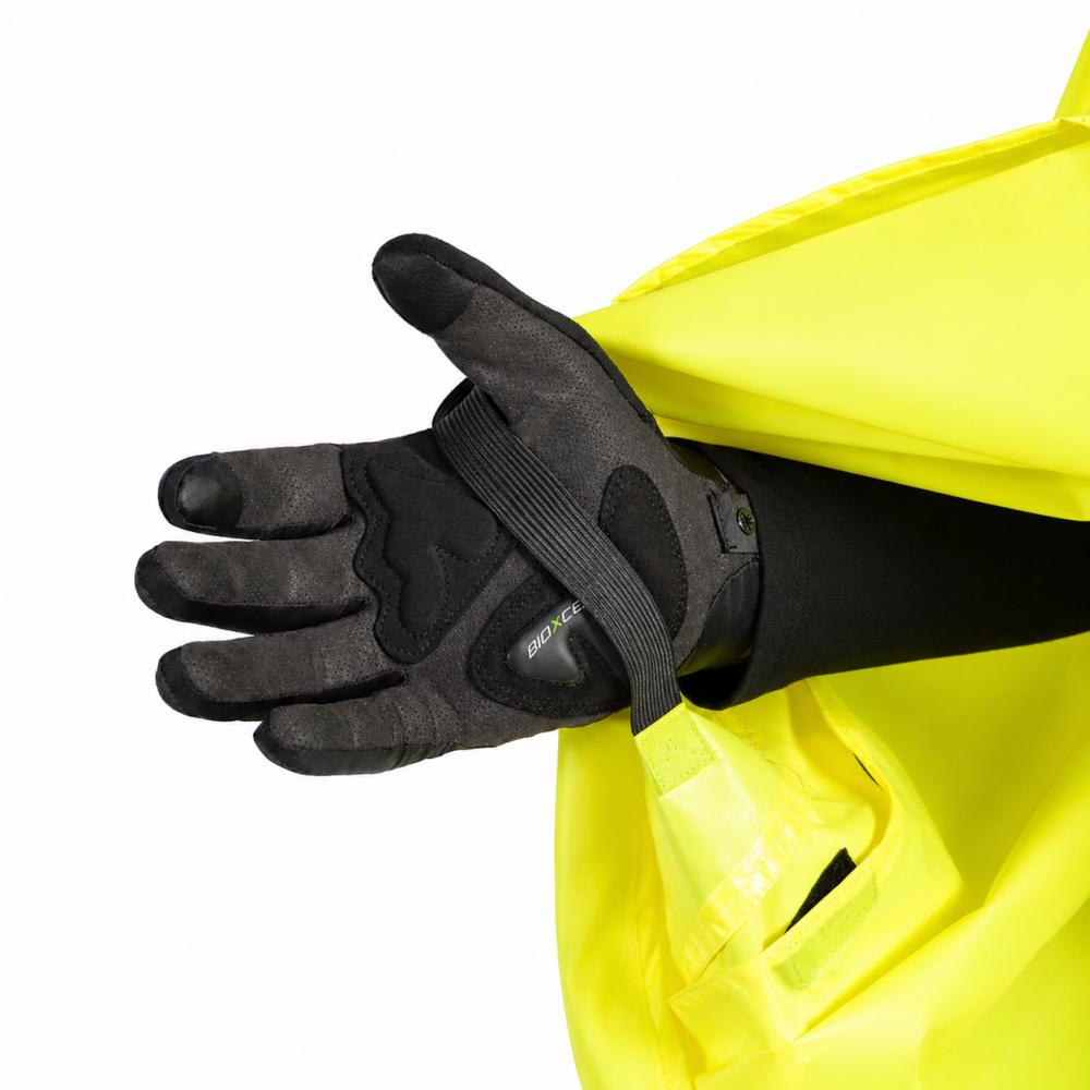 CHIBA Regenponcho - wasserdicht, winddicht, neongelb, Größe M/L