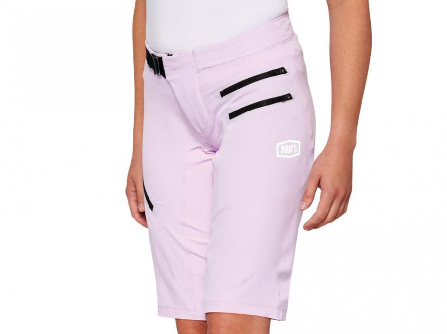 100% Airmatic Womens Shorts L Lavender - komfortable All-Mountain Bikeshorts