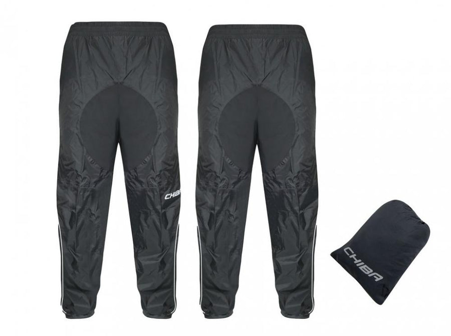 CHIBA Technische Regenhose - wasserdicht, winddicht, atmungsaktiv, Reflektoren, XXL, schwarz