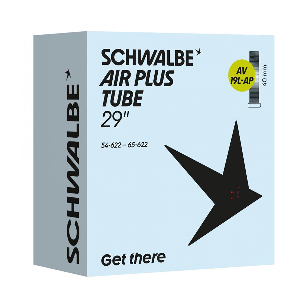 Schwalbe Air Plus AV19L Fahrradschlauch 29 Zoll (54-65/622), pannensicher.
