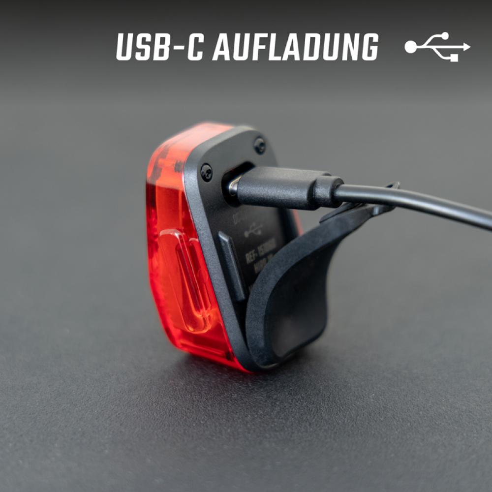 HIRO Sigma Licht HIRO 10 Akku-Rücklicht USB-C Schwarz - StVZO-zugelassen