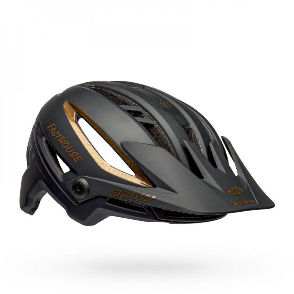 Bell Fahrradhelm Sixer Mips matt schwarz gold fasthouse S 52-56 cm