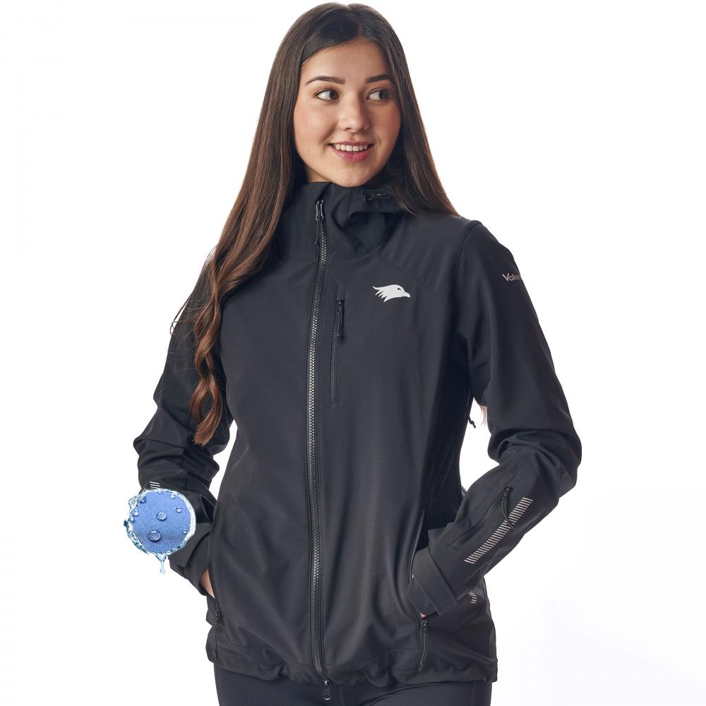 Valkental Damenjacke Softshell XS schwarz