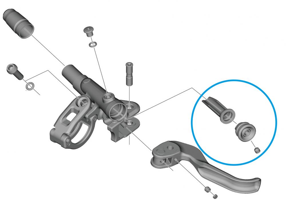 SHIMANO Membran-Einheit BL-M9100 Membran-Einheit - Ersatzteil für XTR-Bremshebel