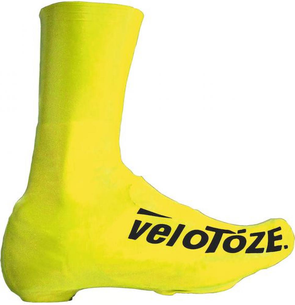 VeloToze Überschuh lang gelb S - wasserdichter Aero-Überschuh für kalte Radtage