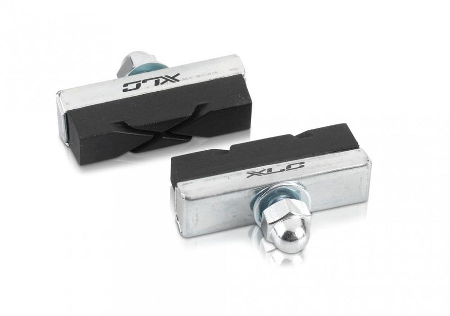 Zwei XLC Universal Bremsschuhe BS-C04, 40mm, für Center-/Seitenzugbremsen und Alu-/Stahlfelgen.