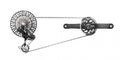 Highend SRAM XX AXS Eagle Transmission 1x12 Fahrradantrieb: Kurbelgarnitur, Kassette, Schaltwerk und Kette.