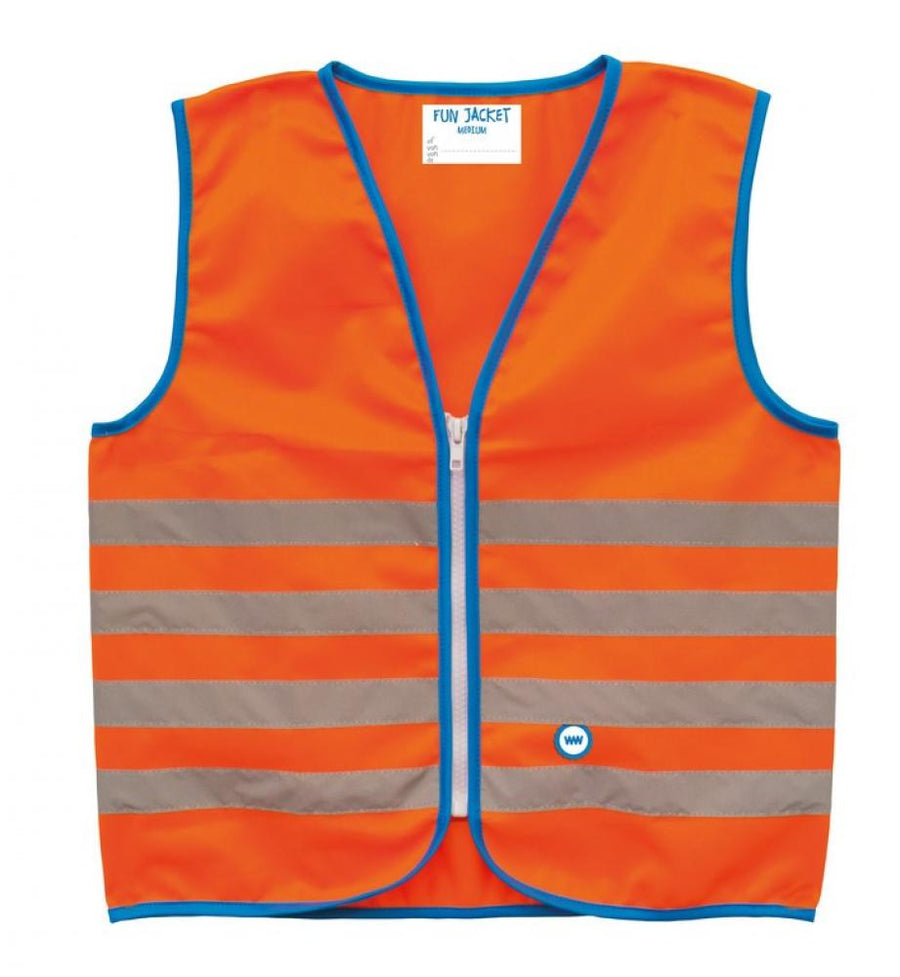 Wowow Sicherheitsweste Fun Jacket für Kinder orange mit Refl Streifen M