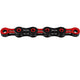 KMC Kette DLC 10 schwarz/rot 10s/116 Gl