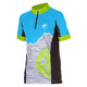 CHIBA Watzmann Shirt Kids - atmungsaktives Radtrikot mit Rückentasche, royal, Gr. M