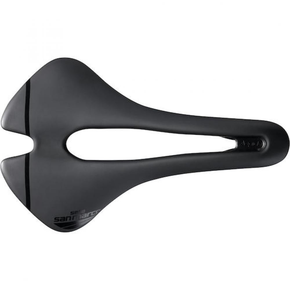 Selle San Marco Sattel Aspide Short Sport 155 x 250 mm Schwarz - kurzer Rennradsattel mit Komfort