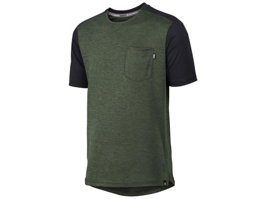 IXS Sports Division iXS Flow X Short Sleeve Jersey M Olive/Black - atmungsaktives Trail-Trikot