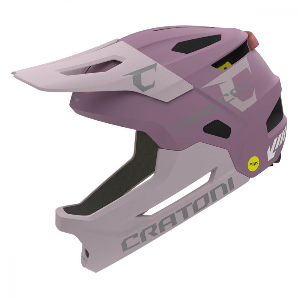 Cratoni MadCat MIPS Fullface-Helm blush-rose matt S-M (49-56 cm), MIPS, abnehmbarer Kinnbügel, 15 Belüftungen, Rücklicht, EN1078 zertifiziert