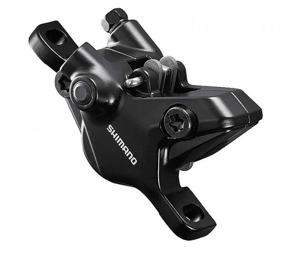 SHIMANO BR-MT410 hydraulischer 2-Kolben Postmount Scheibenbremssattel in Schwarz.
