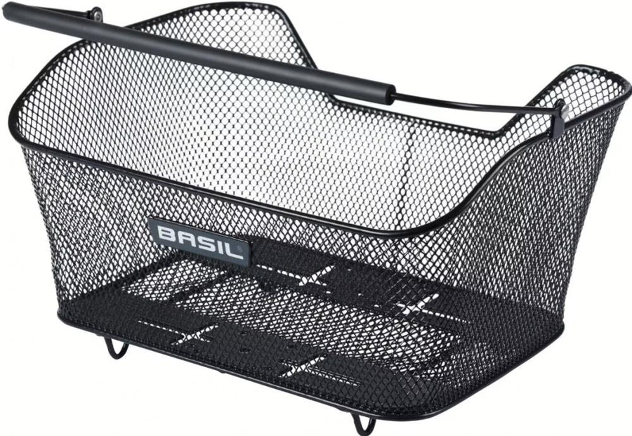Basil Base M Multi System NX - abnehmbarer Gepäckträgerkorb schwarz - Gepäckträgerkorb - 14 Liter kompatibel mit MIK/RT/AVS/UK/IR/ML/CM - Fahrradkorb