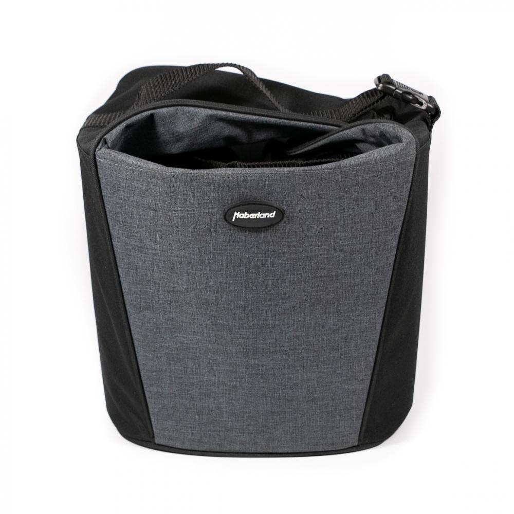 Haberland Lenkertasche Britta anthrazit/schwarz - praktische E-Bike Lenkertasche mit KLICKfix