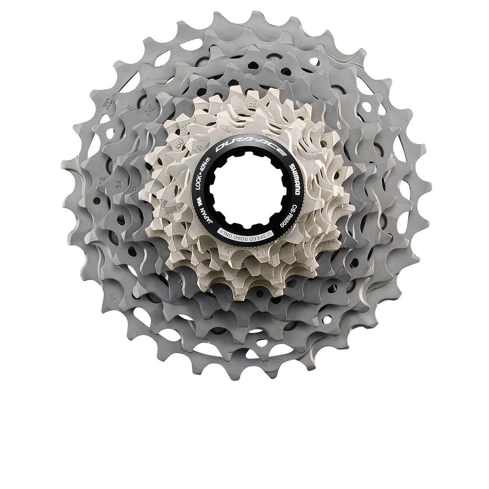 Silberne SHIMANO DURA-ACE CS-R9200 12-fach 11-34 Rennrad Kassette.