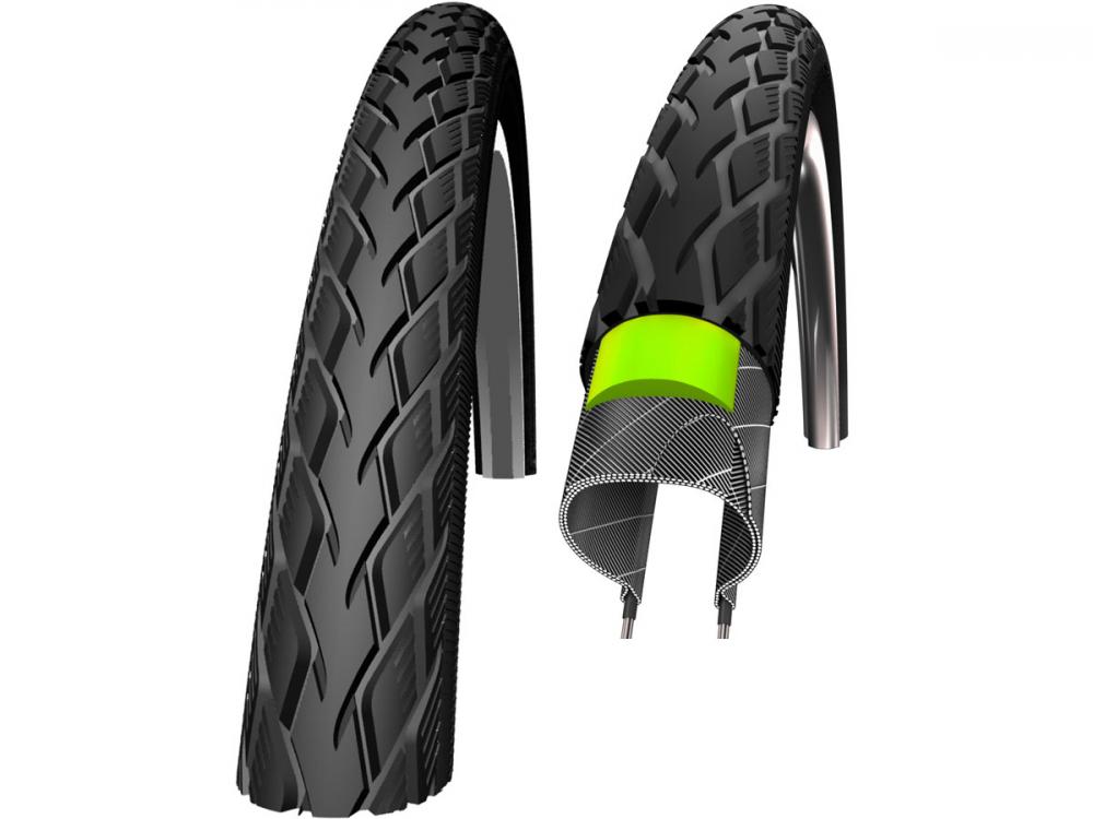2x Schwalbe Reifen MARATHON 28x1.25 + 2x AV17 + 1x Reifenheber + 1x Reflexband