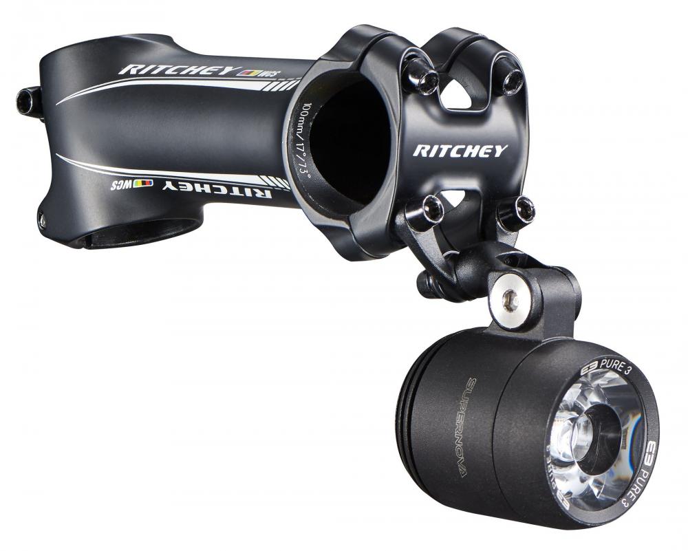 Ritchey Universal Vorbauhalterung für Supernova E3 Pure 3 Fahrradlampe am C220 Vorbau aus geschmiedetem Aluminium.
