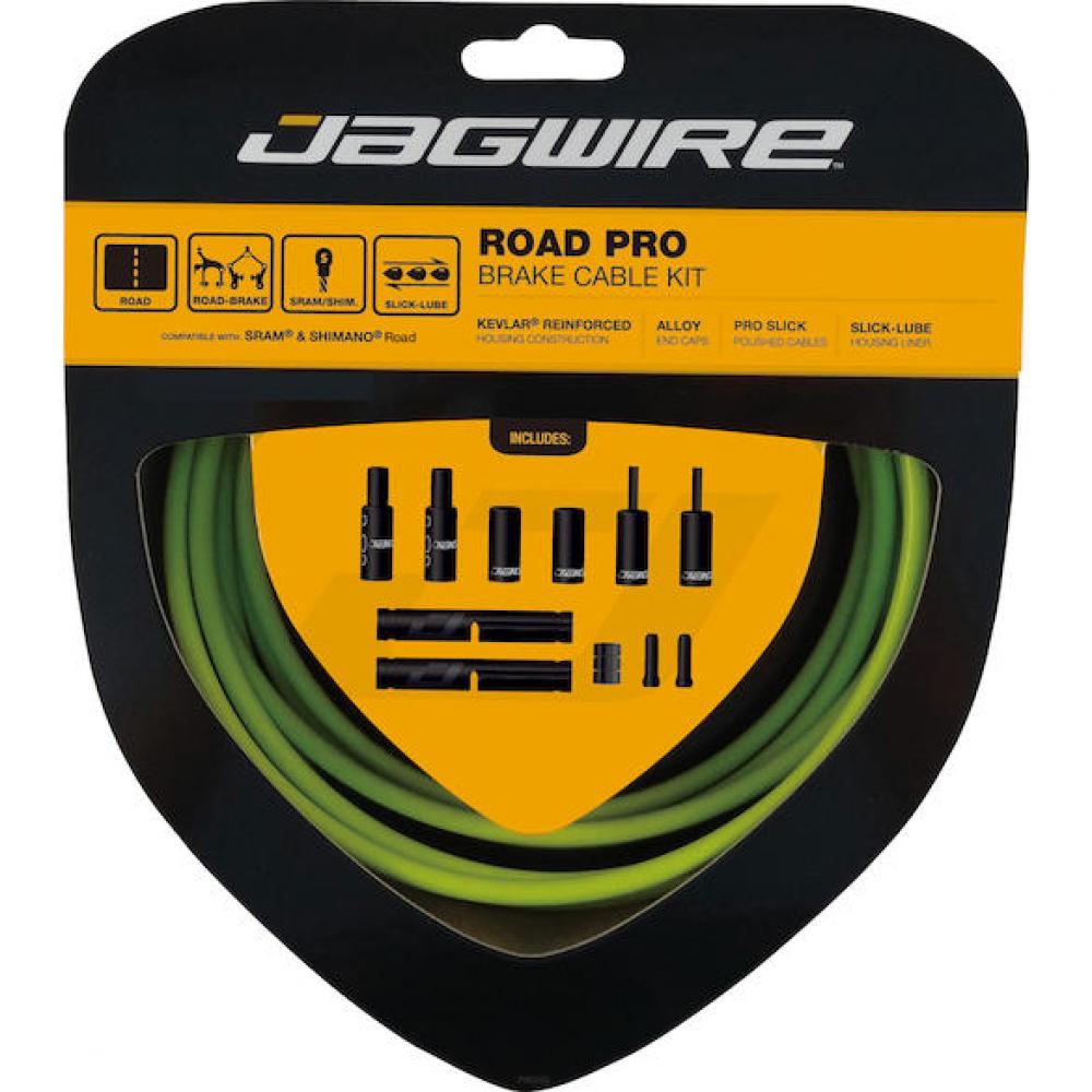 Jagwire Road Pro Bremszugset Kevlar-verstärkt Organic Green - Professionelle Bremsleistung