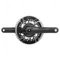 SRAM RED E1 Kurbelgarnitur 172,5mm 50-37T, ultraleichte High-Performance Rennradkurbel in Schwarz/Silber.