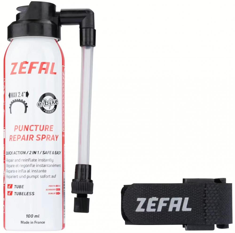 Zéfal Pannenspray 100ml schnelle Reifenreparatur unterwegs für Fahrrad, E-Bike, Schlauch und Tubeless.