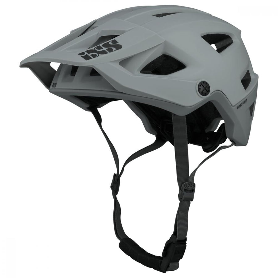 iXS Trigger AM MTB-Helm M/L 58-62 cm - Grau, Fidlock