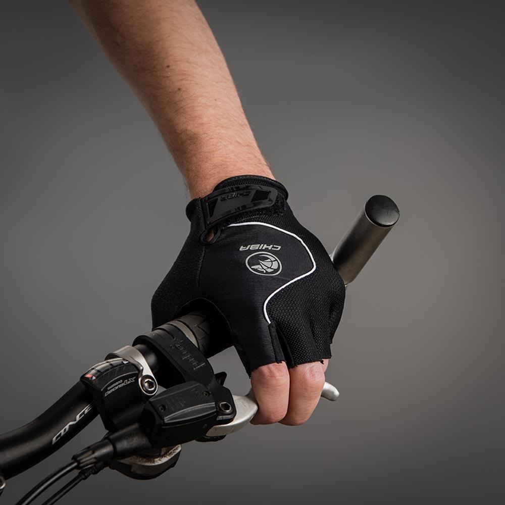 CHIBA Cool Air - Radhandschuhe kurz, schwarz, Größe L, atmungsaktiv