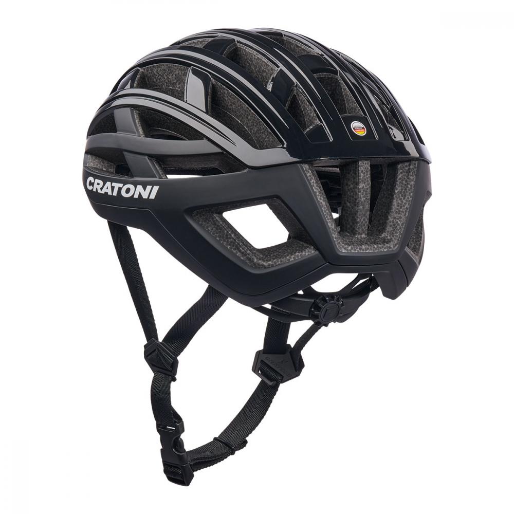 Cratoni Fahrradhelm C-Airlite schwarz glänzend-matt,Gr.S/M (52-56 cm)
