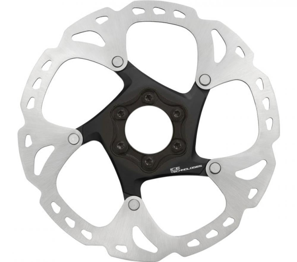 SHIMANO RT86 Bremsscheibe 180mm 6-Loch mit Ice Technologies für starke Bremsleistung.