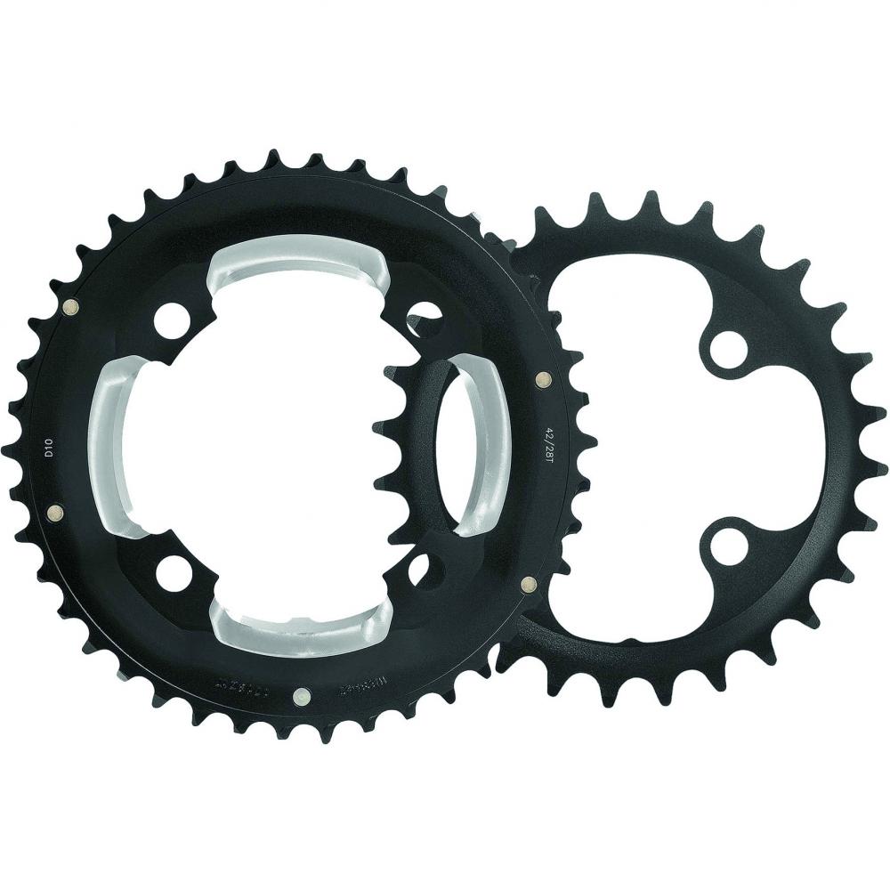 FSA Kettenblatt Brose 42x28 schwarz, zwei Fahrrad-Kettenblätter für E-Bike