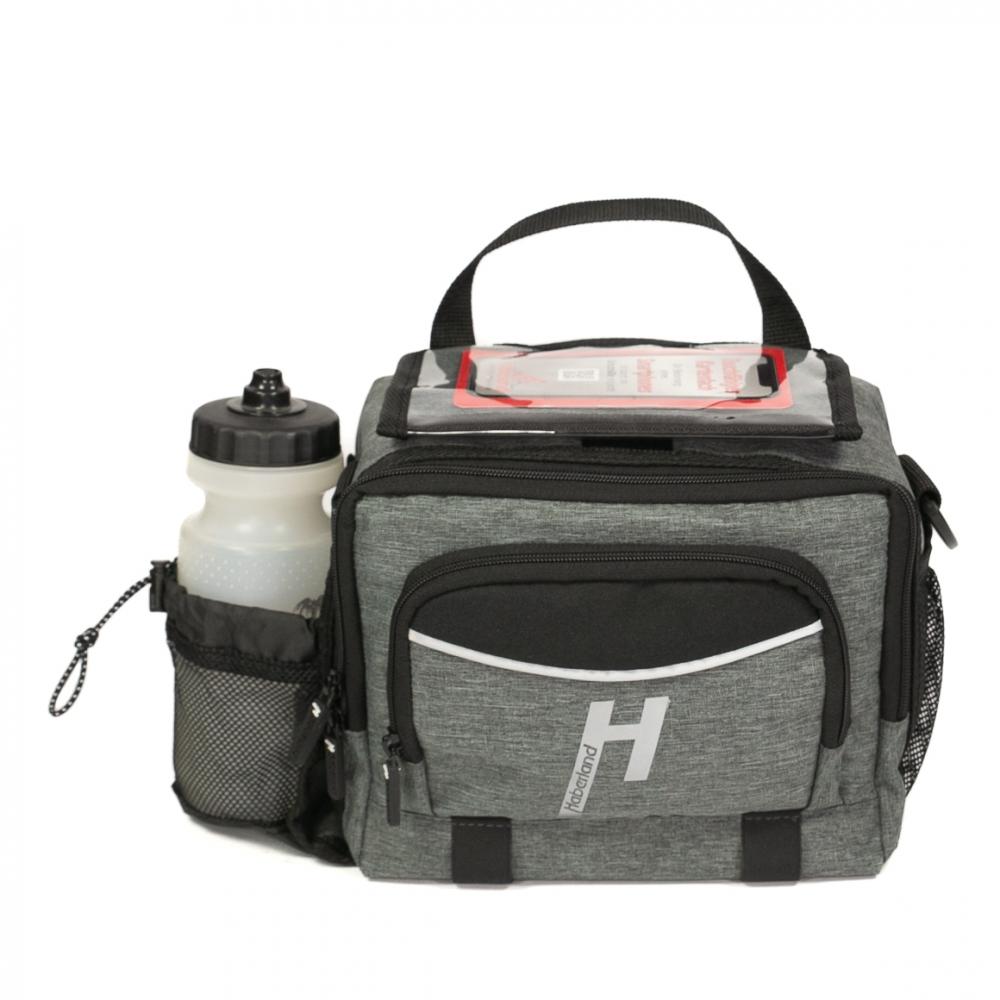 Haberland Lenkertasche 6l Bottle grau - robuste E-Bike-Lenkerbag mit KLICKfix