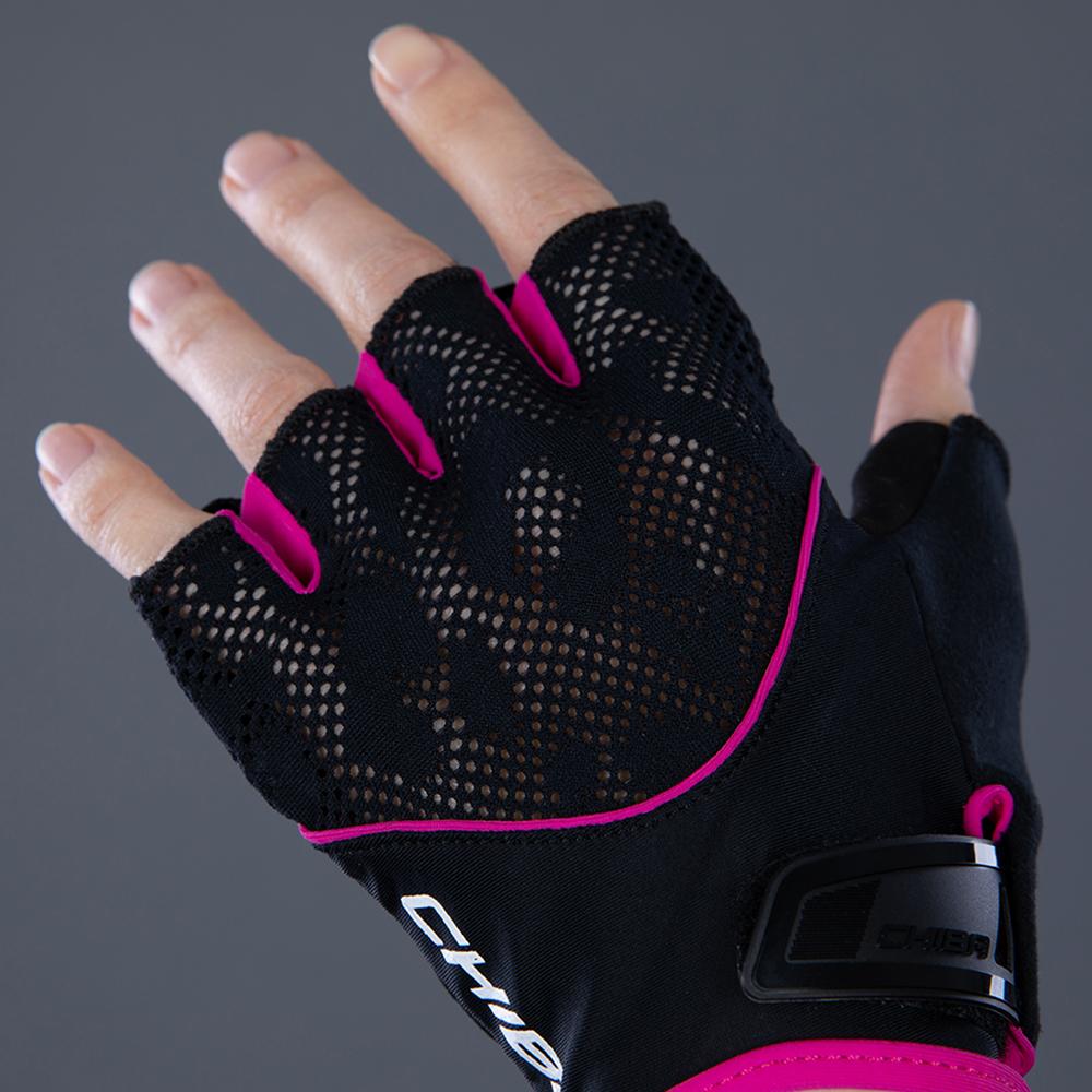 CHIBA Lady Gel - Radhandschuhe Damen S schwarz/pink mit Gelpolsterung