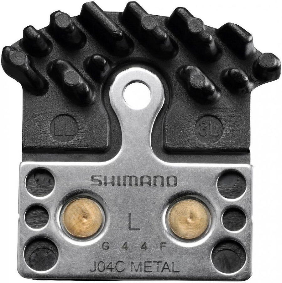 Shimano J04C Metall Scheibenbremsbeläge mit Kühlrippen - starke Bremspower und hohe Hitzebeständigkeit